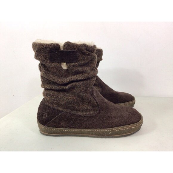 Acorn Brown Boots Slip on Comfort Womens 8 - Picture 1 of 9